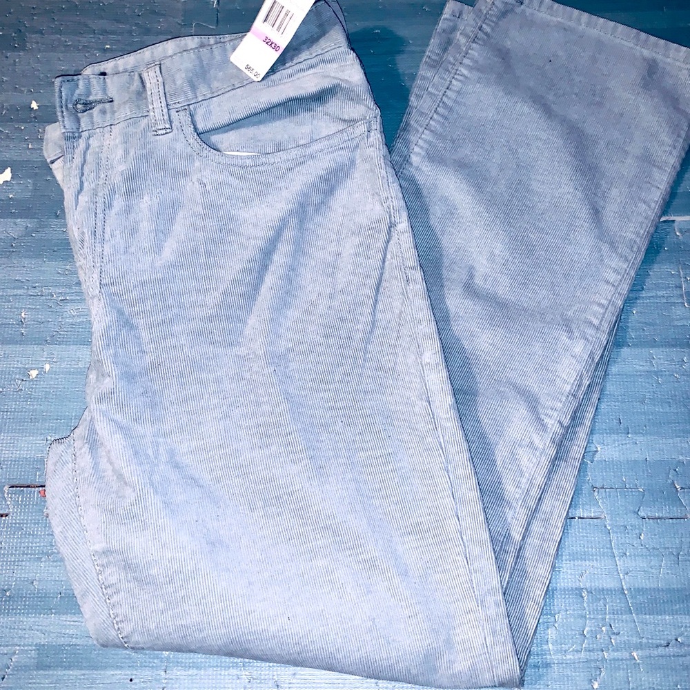 NWT Mens gray Nautica thin chords. 32w x 30L.